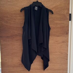 CALIA Black Sleeveless Drape Vest Size XS